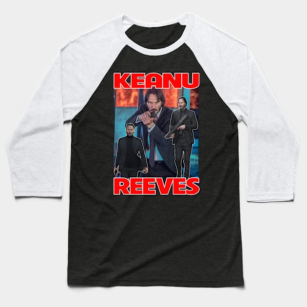 Keanu main character two images Baseball T-Shirt by Madisen Harvey